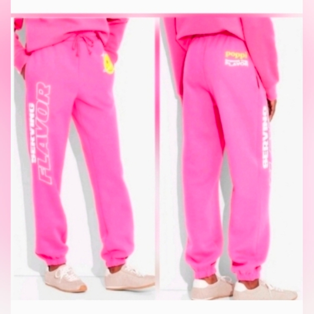 Adult Poppi Forever Icon Graphic Joggers - Pink